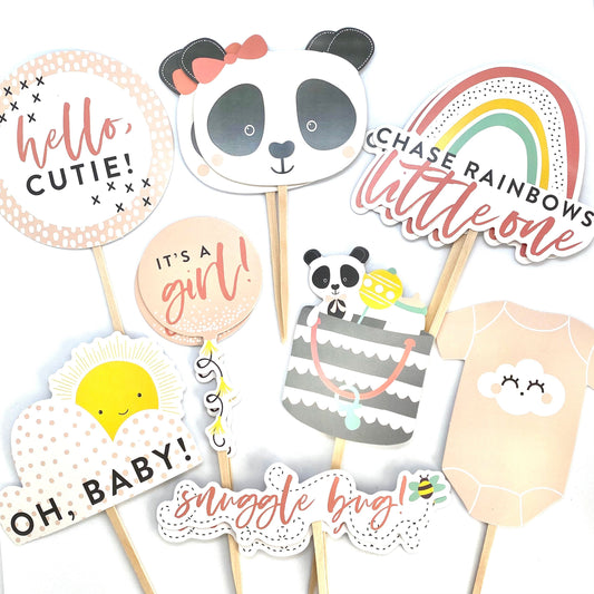 Baby Girl Cupcake Toppers