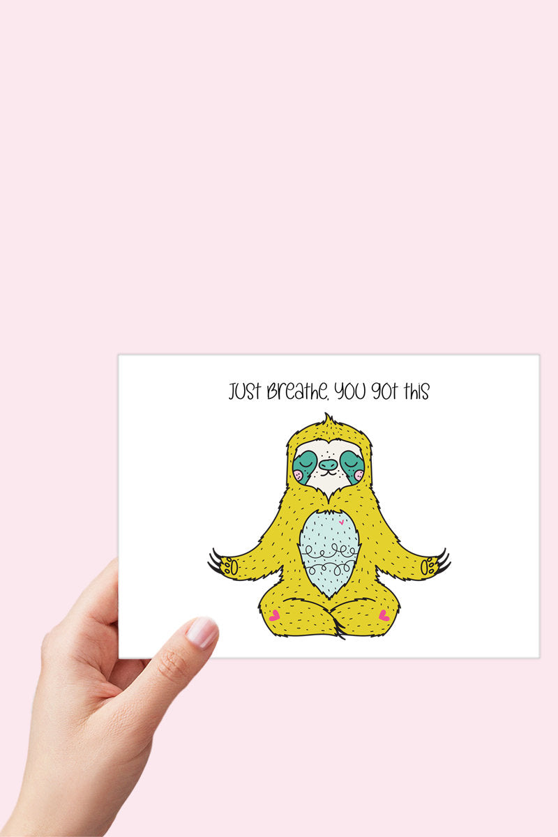 Just Breathe - You got this Card Printable - Digital Download