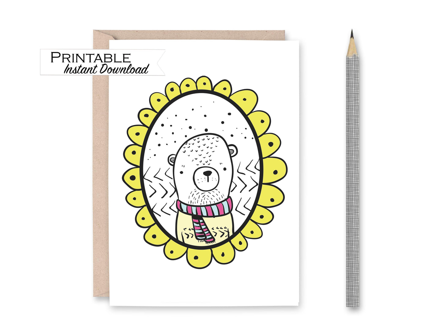 Funny Hipster Animal Printable Cards - Set of 6 - Digital Download