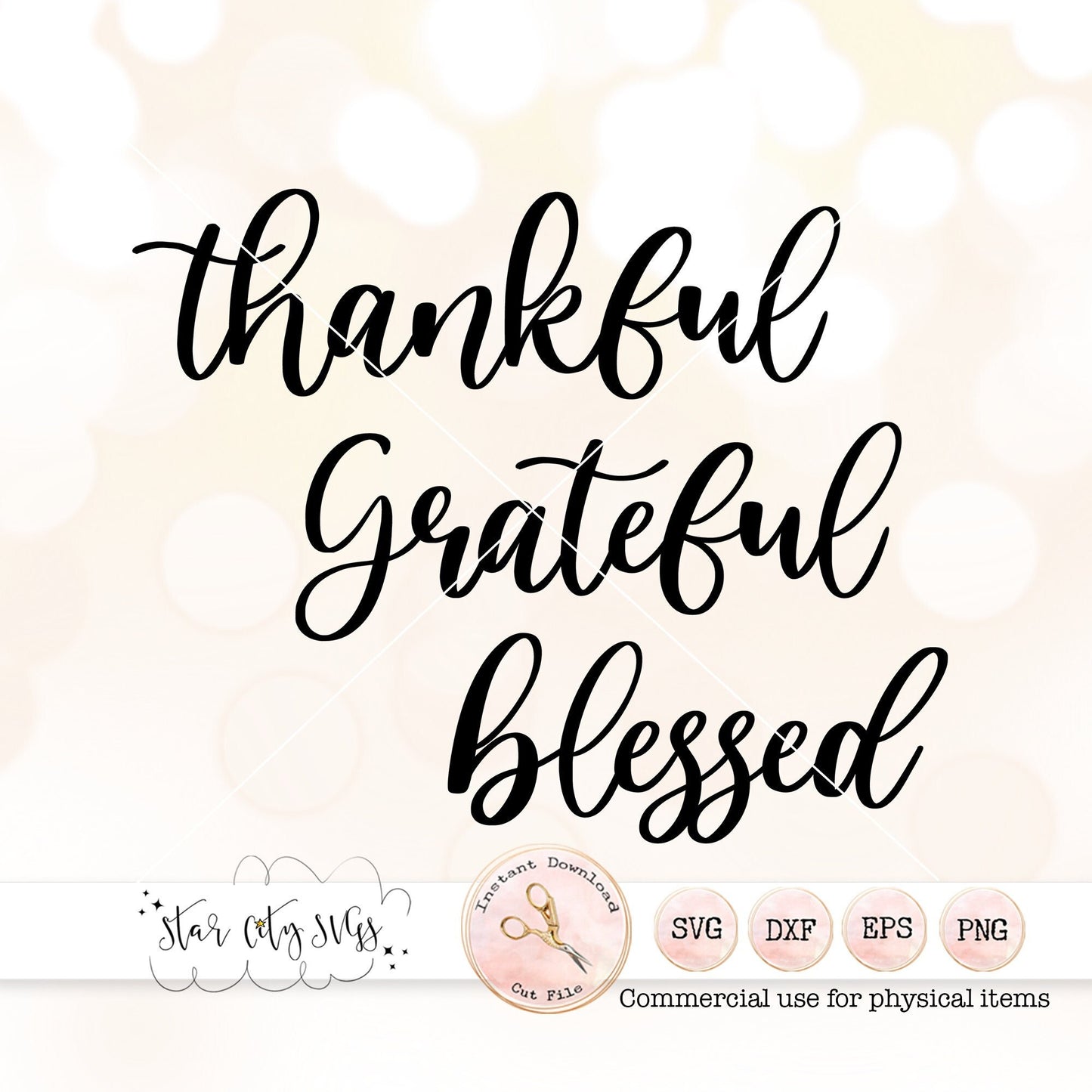 Thankful Grateful Blessed SVG Bundle