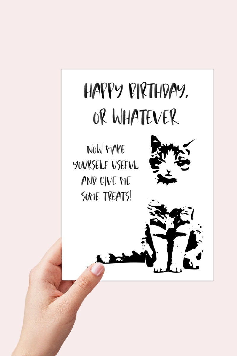 Happy Birthday, or Whatever Funny Cat Birthday Card