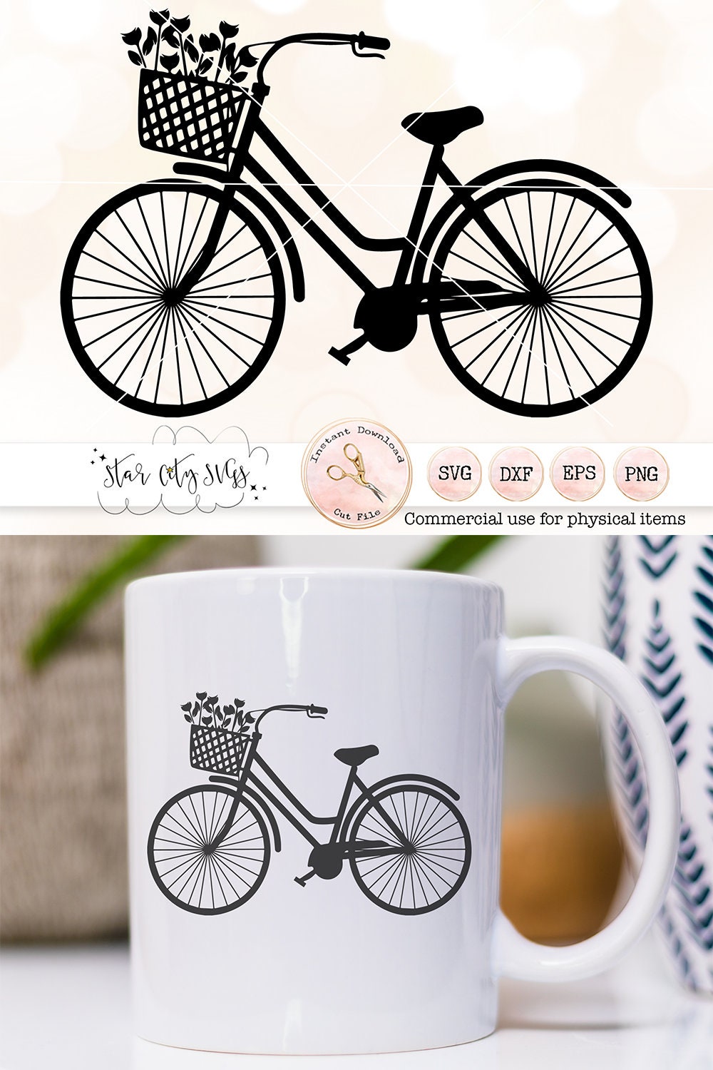 Springtime Bicycle SVG
