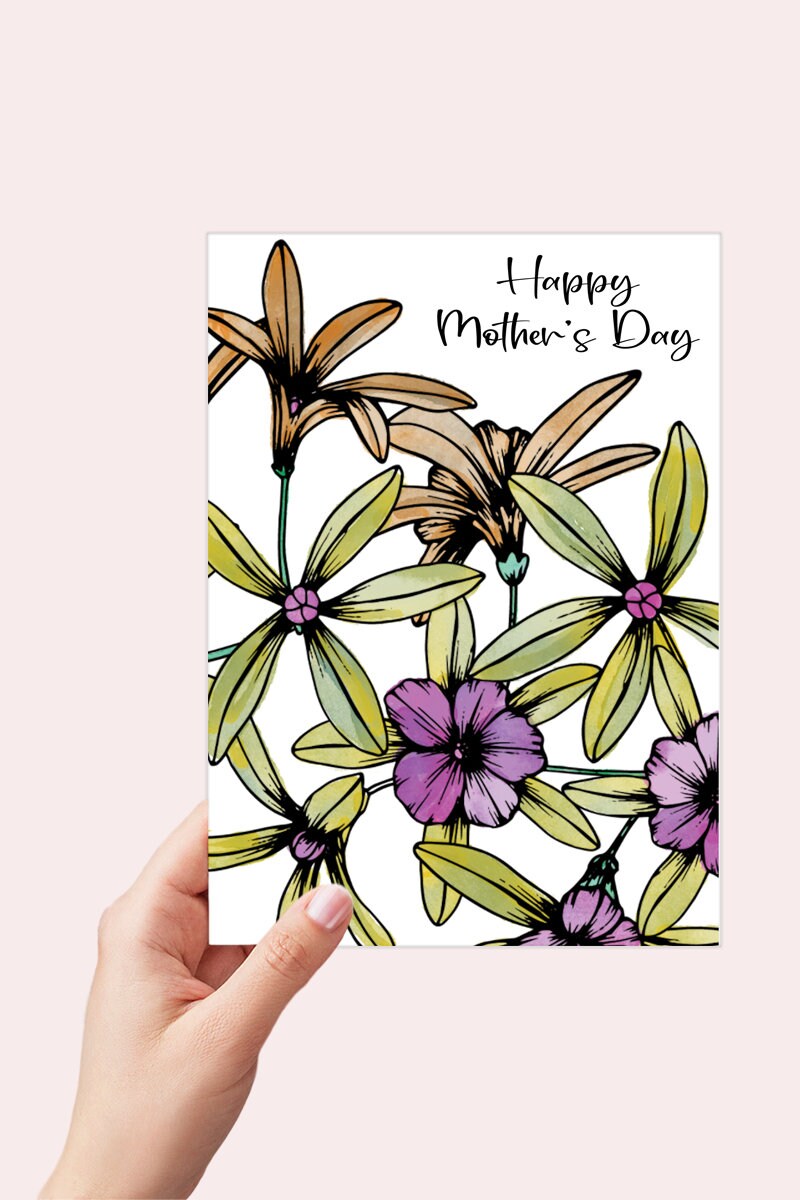 Wildflower Happy Mothers Day Card Printable