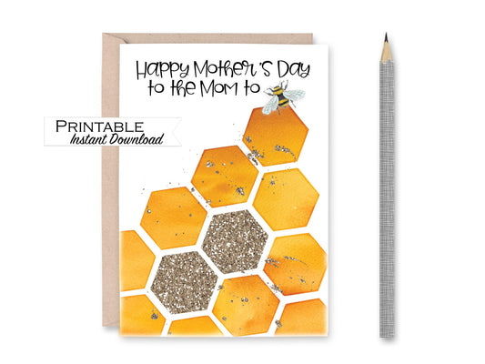 New Mom to Be Mothers Day Card Printable, From the Bump Bee Lover Pun Card, Future Mom Instant Download