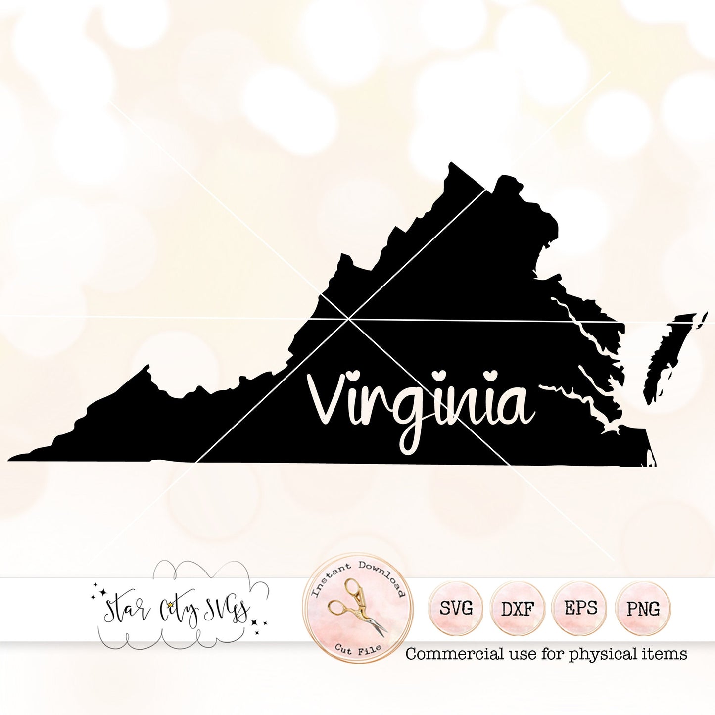 Virginia SVG, Virginia is for Lovers Map Svg PNG, VA State Outline Svg