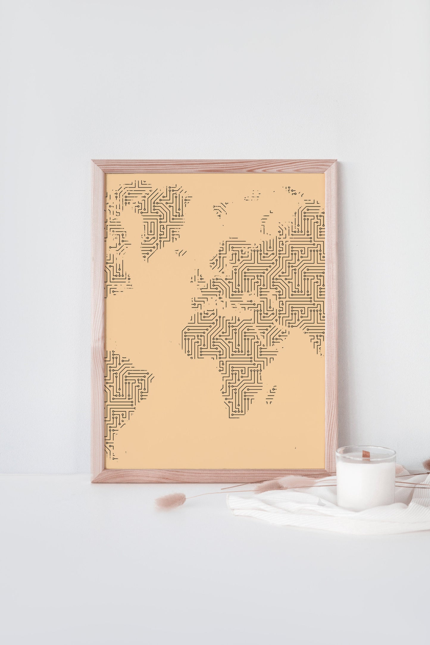 World Map Wall Art Printable, Minimalist Wall Art, Cartography 3 Piece Wall Decor, Map Print Wall Art, Downloadable Art Prints Set