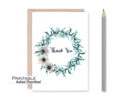 Cute Eucalyptus Thank you Card Printable