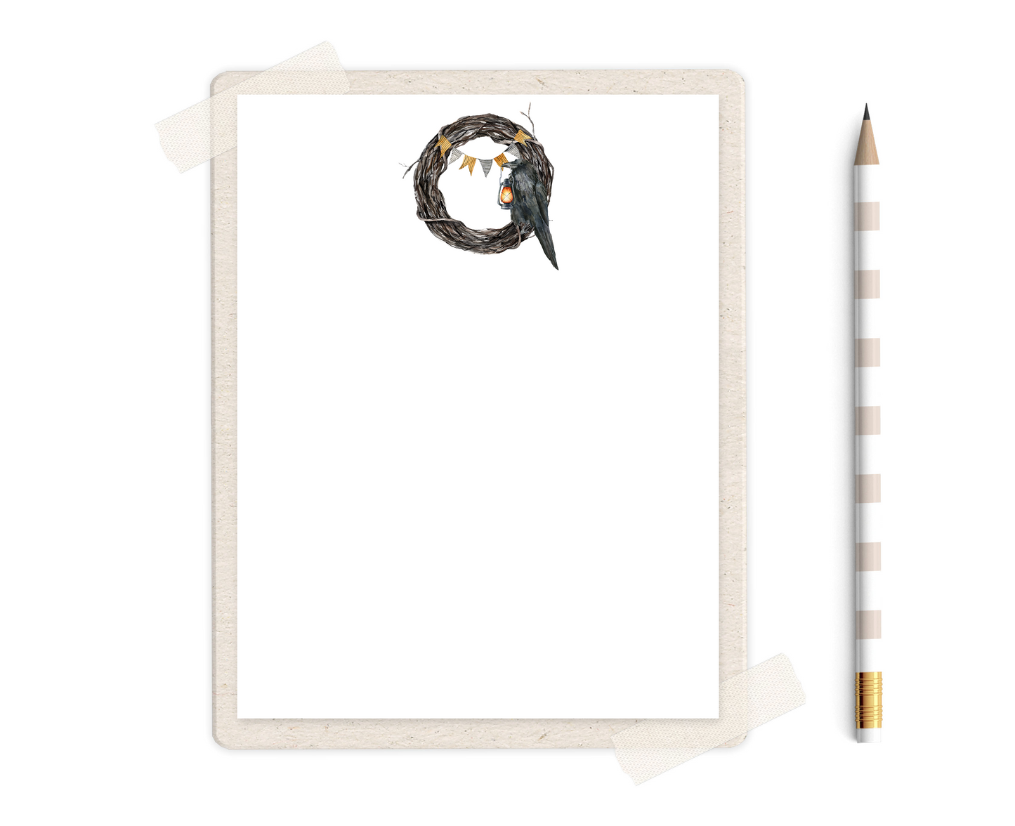 Crow Halloween Stationery Set Printable - Digital Download