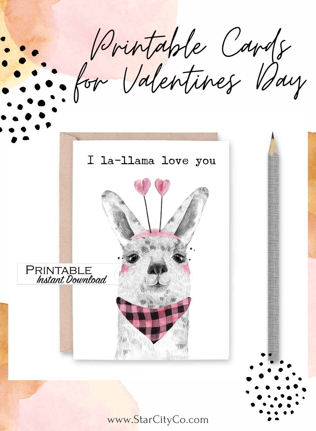 I La Llama Love you - Llama Anniversary Card Printable - Digital Download